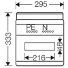 Hensel KV grupės plokštė, 12 modulių, IP54