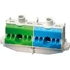 Hensel PE ir N terminalų skydelis 80A 2x 1x25mm + 4x4mm2 mėlynas-žalias FC PN 10 (26001206)