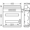Hensel Modulis perjungimo pavara 2 x 18 paviršiaus IP65 KV 9236 (6100003)