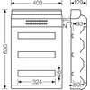 Hensel Modulis perjungimo pavara 3 x 18 paviršiaus IP65 kV 9354 (6100005)