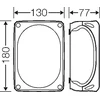 Hensel 62000087 Jungiamoji dėžutė be gnybtų 180x130x77mm pilka IP66/67 KF 1000 H 62000087