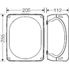 Hensel N / t šakos dėžutė be terminalų 255 x 205 x 112mm pilka IP66 / 67 KF 2500 H (62000091)