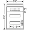 „Hensel KV 2x12“ skirstomoji skydinė su PE/N IP54 KV 2524