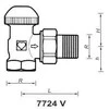Herz Termostatinis radiatoriaus vožtuvas kampinis TS-90 3/8" - 1772465