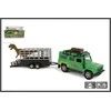 Lean Cars Automobilis Land Rover su transporteriu Dinosaur Metal 520178