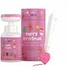 Hiskin Vaikiškas kūrybinis rinkinys „Merry Christmas“ rožinės spalvos rankų ploviklio putos su uogų skoniu, 300 ml + 3D rašiklis, 1 vnt.