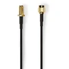 Hismart Nedis Jungiamasis kabelis RP SMA kištukas - RP SMA lizdas 2.0m 50Ohm, juodas