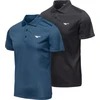 hitec Męski komplektas koszulek polo Hi-tec HODIN 2 PACK juodas/ensign mėlynas dydis L