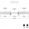 GOP050 (+ SPYRUOKLINIAI SPAUSTUKAI) OLIMPINĖ TRUMPOJI ŠTANGA 5KG 50CM HMS