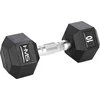 HMS Hex Pro gumuotas hantelis 1 x 10 kg