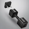 REGULIUOJAMOS DUMBBELLS Juodas 2 x 5 KG HL02 HMS