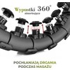 Hula lankas didesnio dydžio HMS HHW12 su masažiniais elementais ir svoriu, juodas