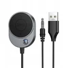 Belaidis automobilio imtuvas Hoco AUX Bluetooth su laidu Jack 3,5 mm E150 metalinis pilkas