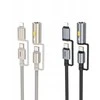 Laidas „viskas viename“ USB C / „Lightning“ į USB C / cigarečių žiebtuvėlio jungtį Hoco PD 3A 60W 1,2 m U138 juodas