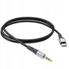 Kabelis AUX Jack 3,5 mm - USB C Hoco 1 m UPA22 juodas