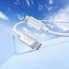 USB-C laidas į USB-C Hoco 3A 60W 1 m X107 baltas