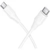 Silicone Cable USB C to USB C Hoco 3A 60W 1 m X124 baltas