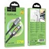 LED laidas USB C - Lightning Hoco PD 27W 1,2 m U144 juodas