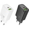 Telefono įkroviklis Hoco USB A + USB C QC3.0 PD 3A 20W N61 juodas