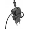 Telefono įkroviklis Hoco USB A + USB C QC3.0 PD 3A 30W + laidas USB C į Lightning N63 juodas