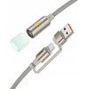USB A / USB C laidas su LED lempute Hoco UA38C auksinis 0,3 m