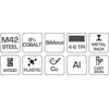 Hogert Technik Bimetalinis skylių pjūklas 64 mm, plienas M42