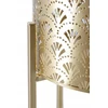 Home ESPRIT Kwietnik metalowy NAT, komplektas 2 vnt., auksinė, Ø 21x52 i 19x42 cm
