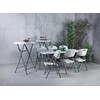Home It Enjoy>it® luksus klapstol 45 × 50 × 88 cm hvid/grå