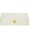 Home Styling Collection Balta pudełko na biżuterię, uždaromas organizer na zegarki, szkatułka, kuferek, etui