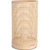 Home Styling Collection Bambuko stalinis šviestuvas, vamzdis, pušies medienos pagrindas, 13 x 23 cm