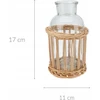Home Styling Collection Dekoratyvinis buteliukas pintame krepšelyje