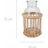 Home Styling Collection Dekoratyvinis buteliukas pintame krepšelyje