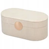Home Styling Collection GLINT papuošalų dėžutė su veidrodžiu, balta spalva, 25 cm