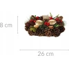 Home Styling Collection kankorėžinė žvakių laikiklis dviem žvakėms, 26 cm