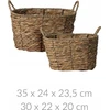 Home Styling Collection Sandėliavimo krepšeliai su rankenomis, jūržolių pynė, 2 vnt
