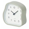 Home Styling Collection AMORPH stalo laikrodis su organiška forma ir stikliniu priekiu, 12 cm