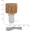 Home Styling Collection Keraminis stalinis šviestuvas su austu gaubtu, Ø 24 x 42 cm