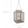 Home Styling Collection Metalinis žibintas su dekoratyvine rankena, pilkos spalvos