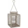 Home Styling Collection Metalinis žibintas su dekoratyvine rankena, pilkos spalvos