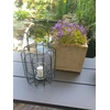 Home Styling Collection Metalinis žibintas su stikline žvakide, Ø 18,5 cm, juodas