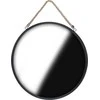 Home Styling Collection Juodas sieninis veidrodis apvalus 41 cm