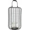 Home Styling Collection Metalinis žibintas su stikline žvakide, Ø 23,5 cm, juoda