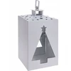 Metalinis žibintas su vitražu ir Kalėdų eglute „Home Styling Collection“, 24 cm