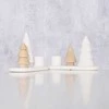 Home Styling Collection Žvakidė vienai žvakei NEVIA, eglutės iš akmens ir porceliano