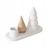 Home Styling Collection Žvakidė vienai žvakei NEVIA, eglutės iš akmens ir porceliano