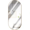 Home Styling Collection Auksinis Sieninis Veidrodis Ovalus 72x32 cm