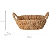 Home Styling Collection Pintas vandens hiacinto duonos krepšelis BRAID, su rankenomis, 30 x 25 cm