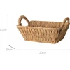 Home Styling Collection Pintas vandens hiacinto duonos krepšelis BRAID, su rankenomis, 30 x 20 cm
