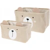 Home Styling Collection CUTIE žaislų konteineriai su ausytėmis, velvetas, 2 vnt