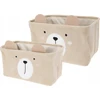 Home Styling Collection CUTIE žaislų konteineriai su ausytėmis, velvetas, 2 vnt